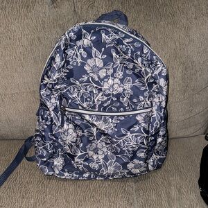 Floral Blue Backpack -never used